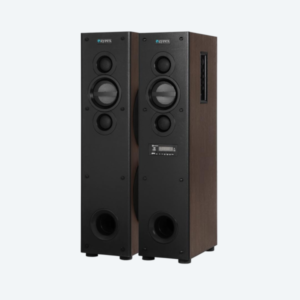 ZyrexXaria001 Zyrex Xaria 180W Dual Floor-Standing Tower Speaker with Wireless Mic