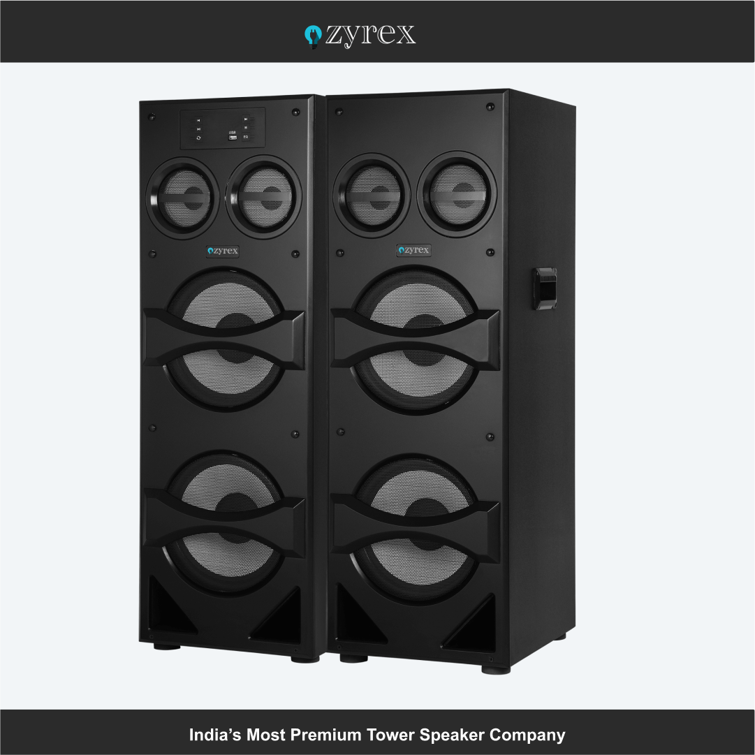 harukecyon Zyrex Huracan - 300W Heavy Wireless Tower Speakers | RGB Lights